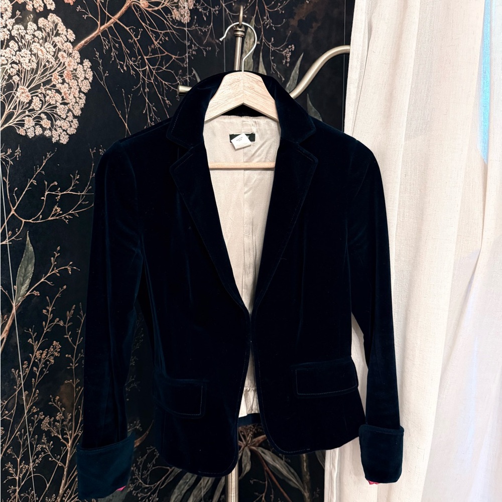 J. Crew Black Velvet Women's Blazer